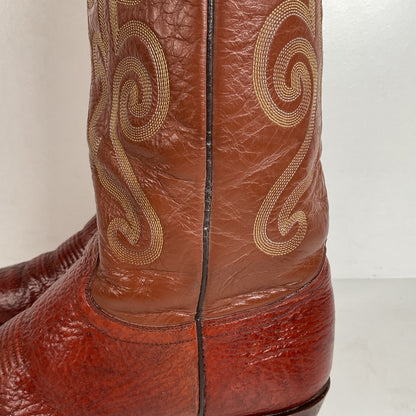 Vintage J. Chisholm Shark Skin Cowboy Boots | USA Made | Exotic | Men’s 10 D