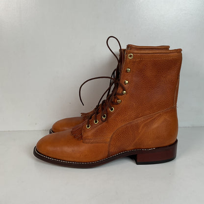 Vintage J. Chisholm Kiltie Packer Boots 10 EE USA Made
