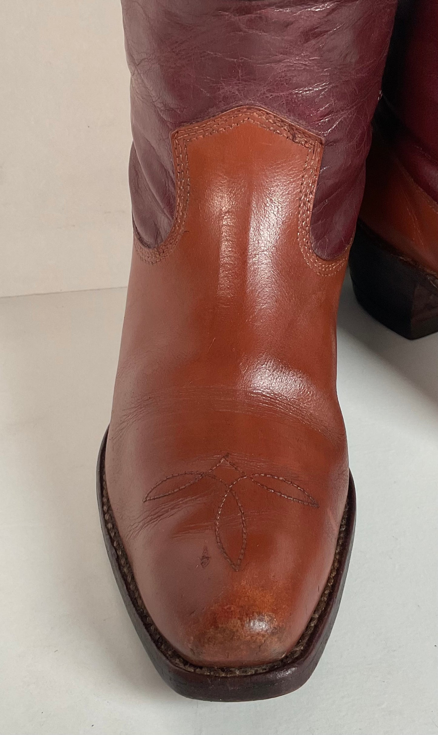 Vintage Pee Wee Cowboy Boots | Shorty | Tooled | 50s-60s | 6 C