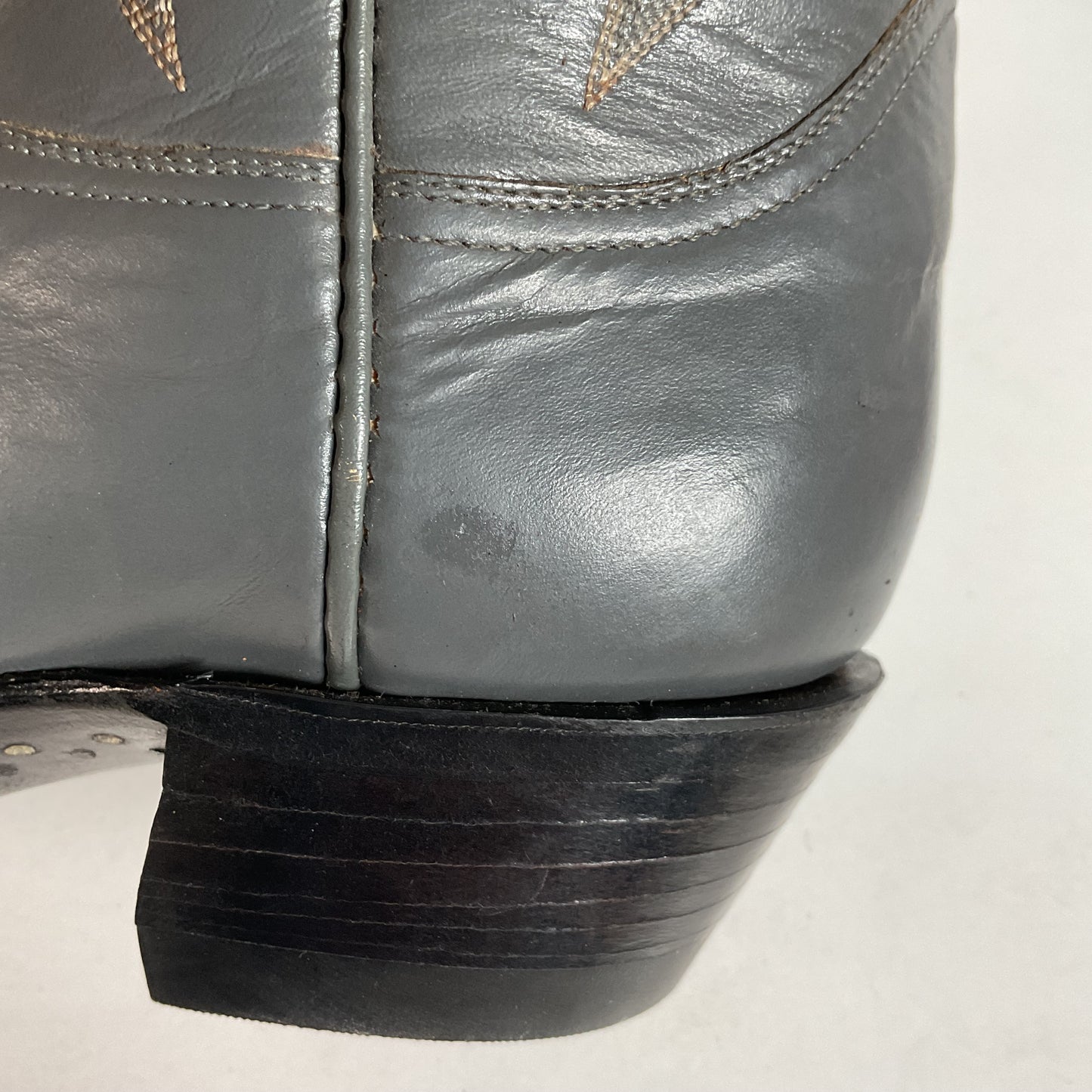 Remington Custom Cowboy Boots | USA Made | Grey | Men’s 8.5 B | Women’s 9.5