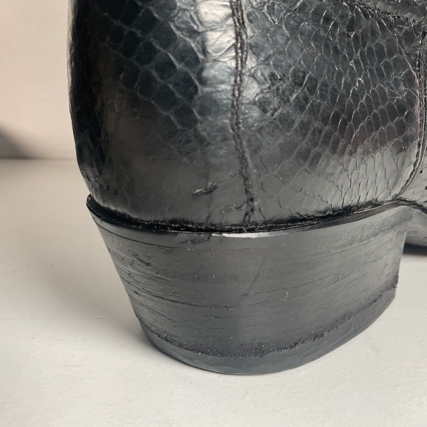 Exotic Black Cobra Snakeskin Cowboy Boots Mexico 28.5 E | US Men’s 10.5