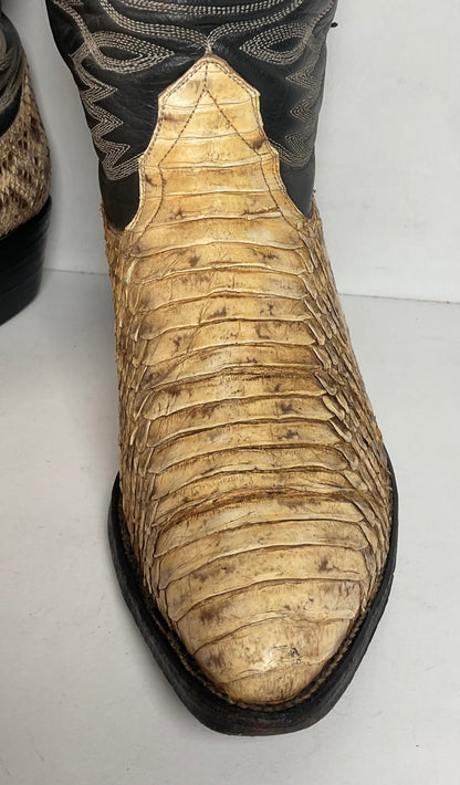 Cowtown Belly Cut Rattlesnake Cowboy Boots 10 D Snakeskin USA Made