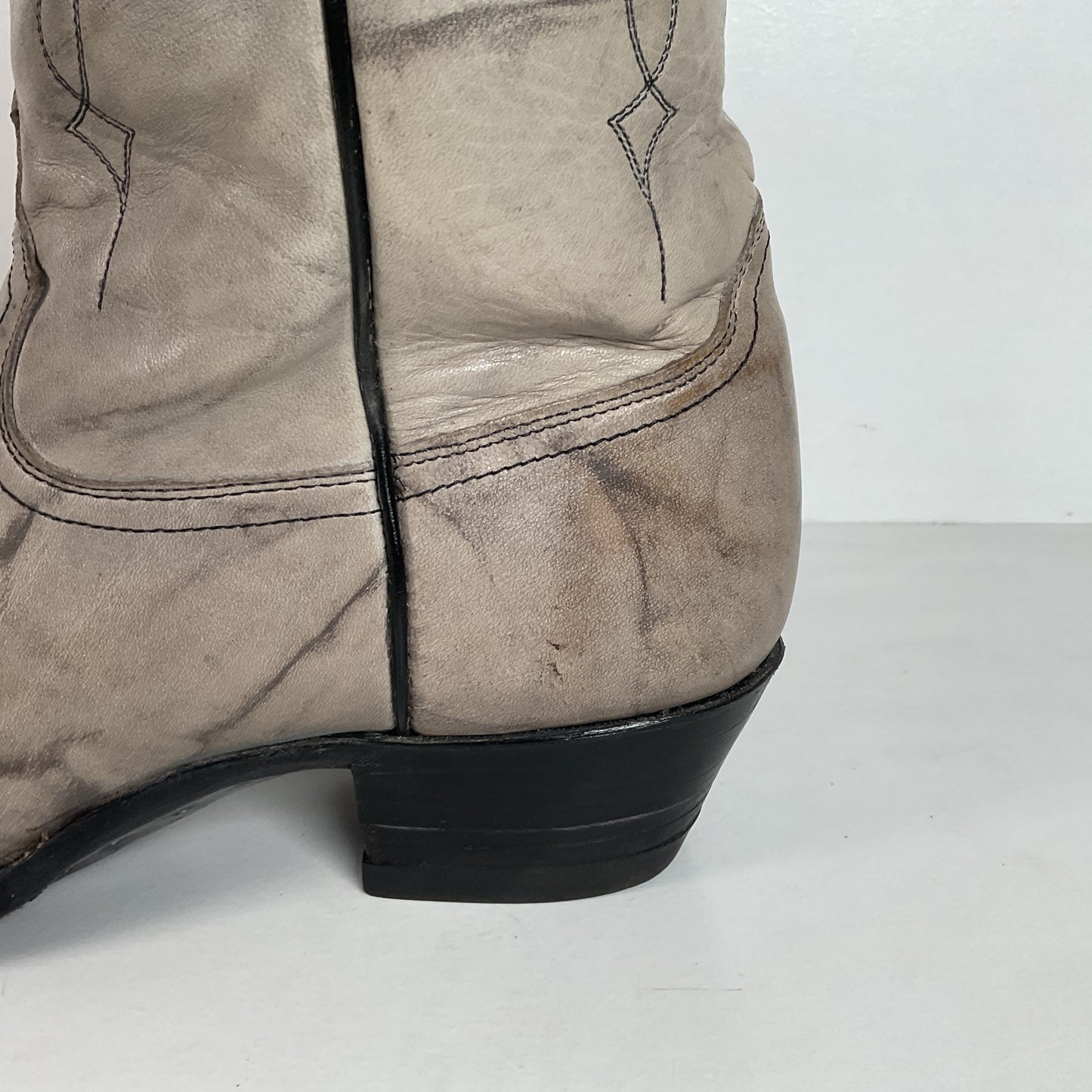 Vintage Justin Marbled Cowboy Boots | USA Made | Punchy | Grey | Men’s 9 D