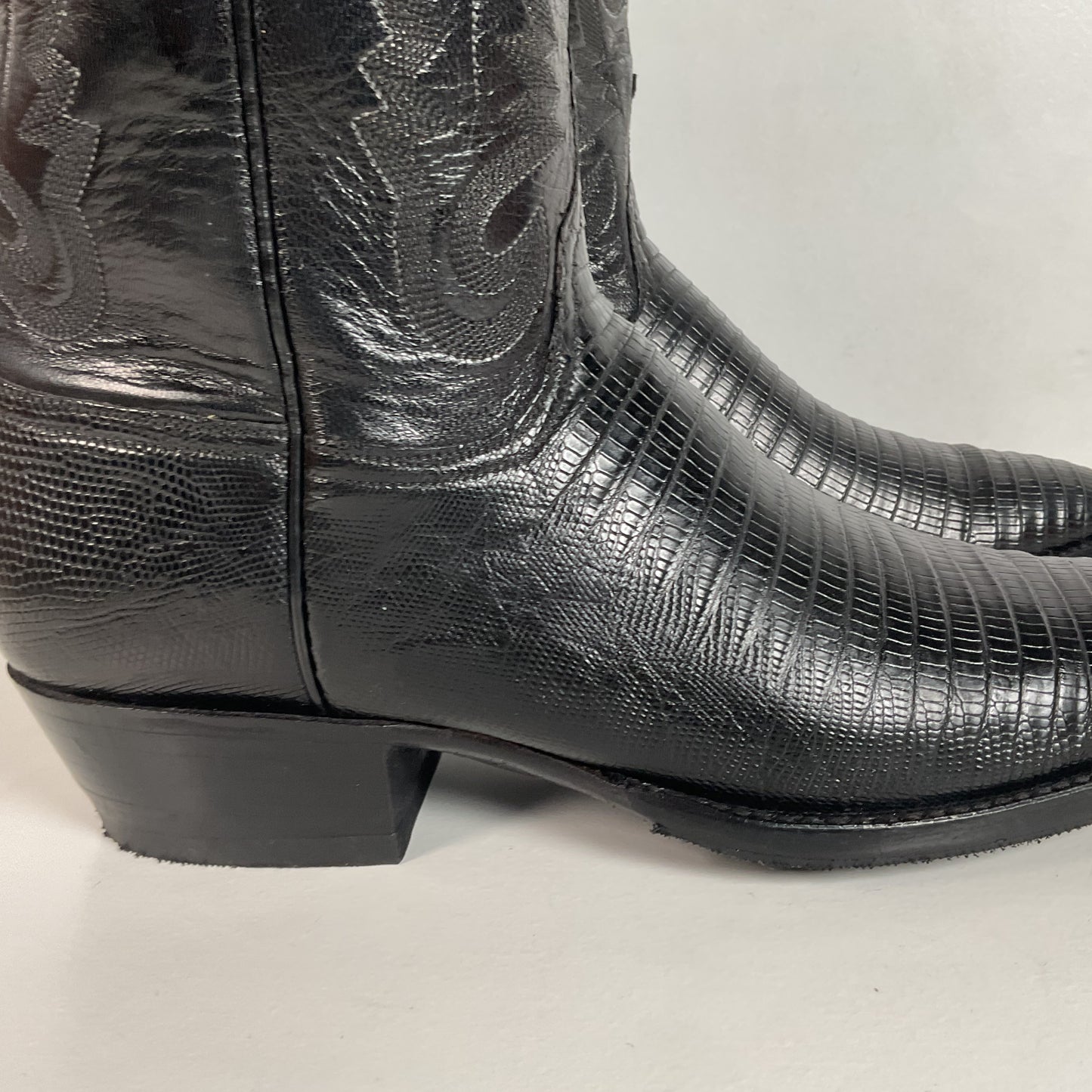 Vintage Lucchese Handmade Cowgirl Boots | Lizard Teju | Women’s 8 B