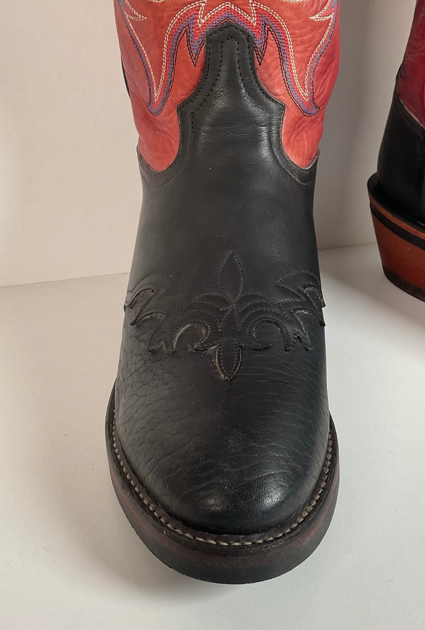 Tony Lama Bullhide Buckaroo Boots | USA Made | Collar Overlay | Men’s 9.5 EE