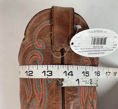 Justin Bent Rail Leather Cowgirl Boots 7 B New Without Box