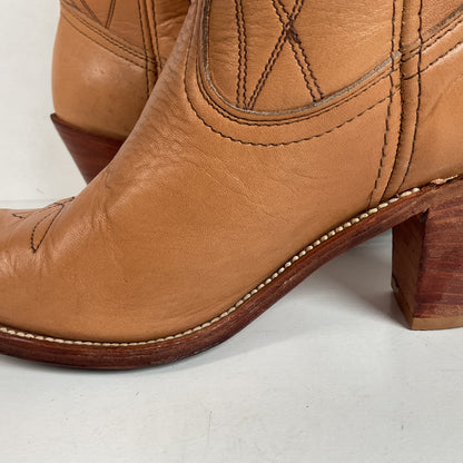 Vintage Frye Cowgirl Boots | USA Made | Butterscotch | Women’s 8.5 B