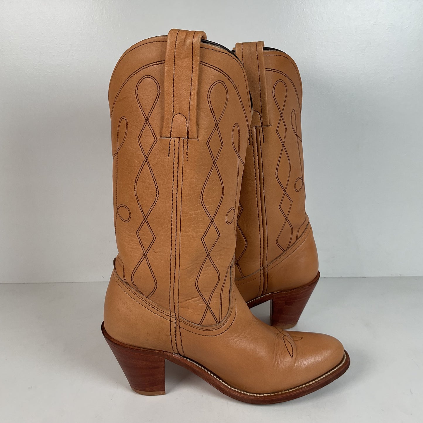 Vintage Frye Cowgirl Boots | USA Made | Butterscotch | Women’s 8.5 B