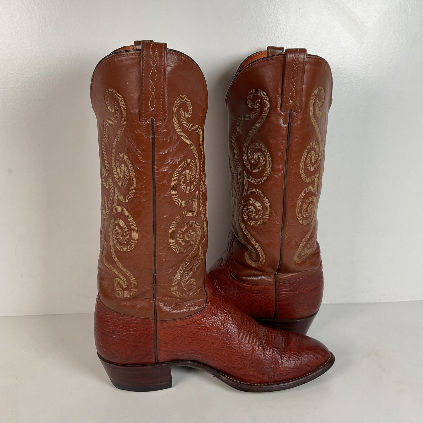 Vintage J. Chisholm Shark Skin Cowboy Boots | USA Made | Exotic | Men’s 10 D