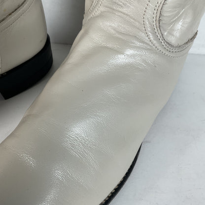 Justin Pearl White Roper Boots | Cowgirl | USA Made | Women’s 7.5 B