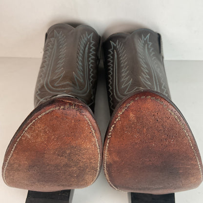 Vintage Dan Post Grey Python Cowgirl Boots 8 C USA Made