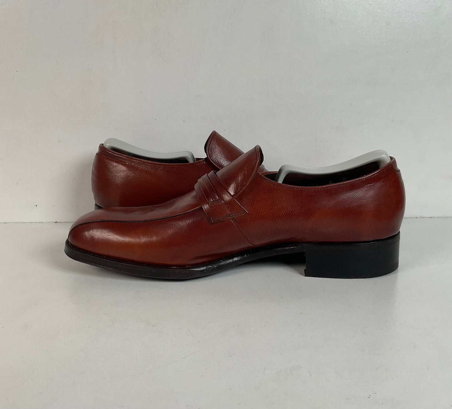 Vintage Florsheim Imperial Horsebit Loafers 9 C Burnished Brown