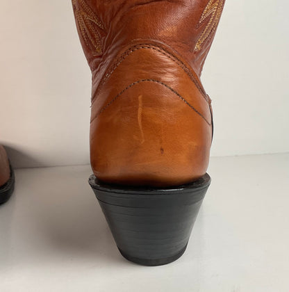 Olathe Brown Mule Buckaroo Boots | Tall Top | USA Made | Men’s 8.5 D