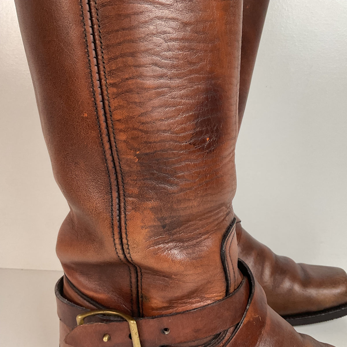 Vintage Frye Black Label | Harness Tanker Boots | Women’s 8 B