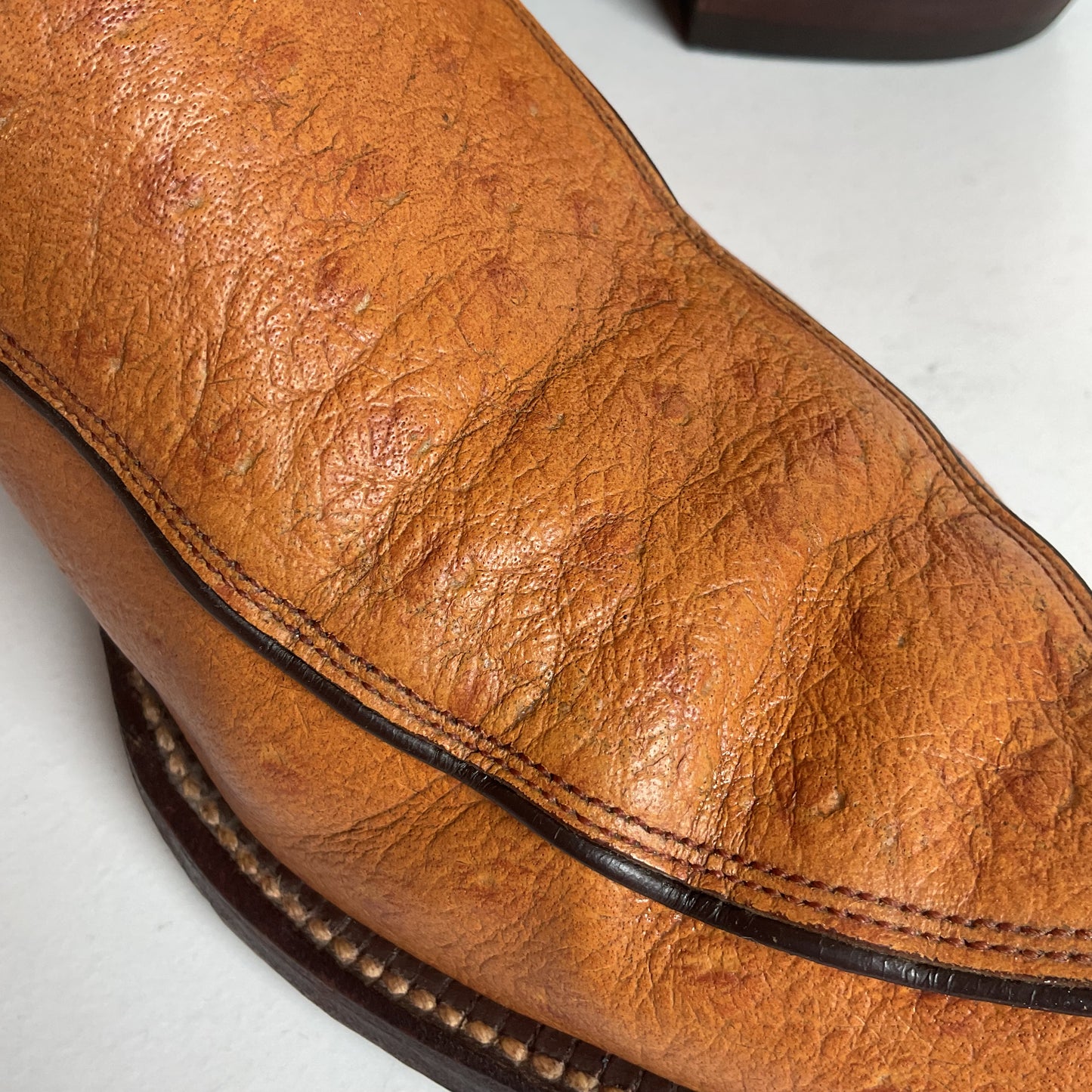 Vintage 1960s Nocona “The Astro” Cowboy Boots 9 D Full Ostrich Calf Exotic