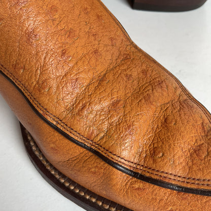 Vintage 1960s Nocona “The Astro” Cowboy Boots 9 D Full Ostrich Calf Exotic