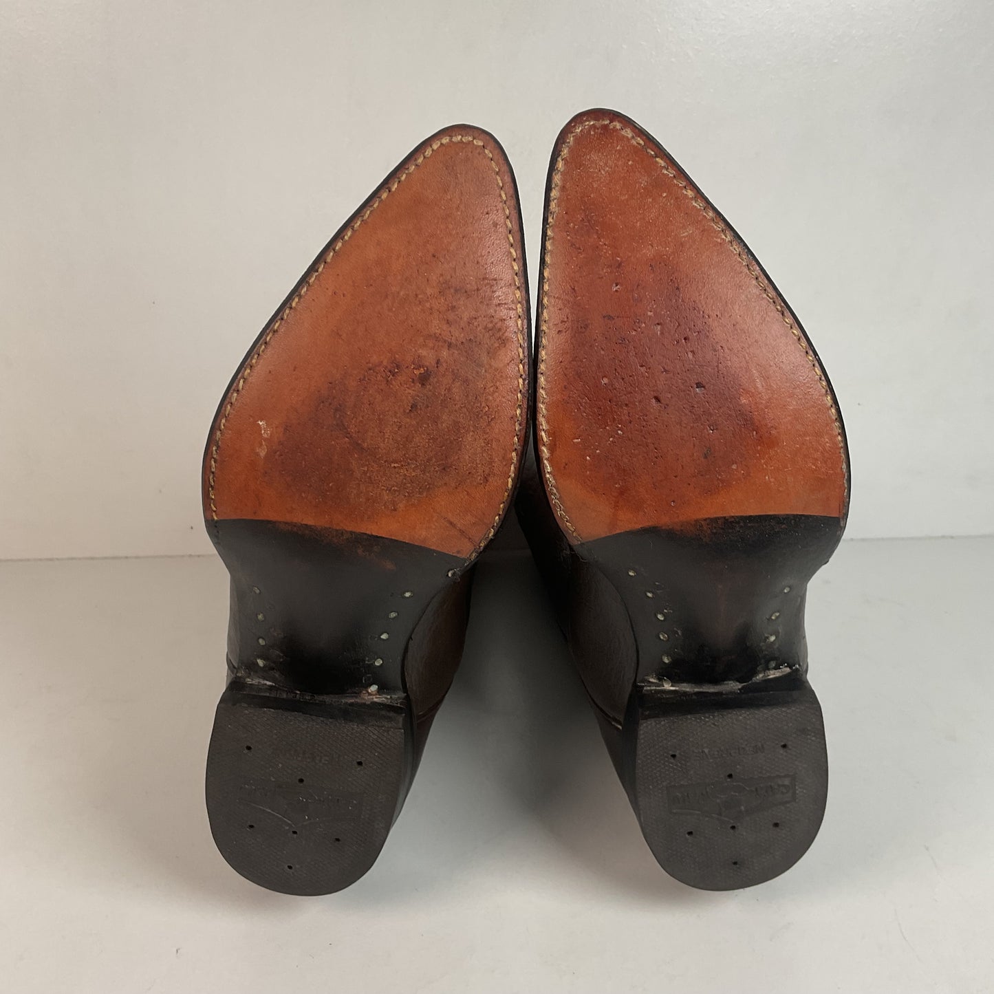 1960s Tony Lama Water Buffalo Cowboy Boots 8.5 D Gold Label Exotic