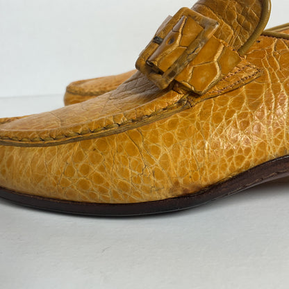Vintage Sea Turtle Loafers | Monk Strap | Yellow | Men’s 7 D