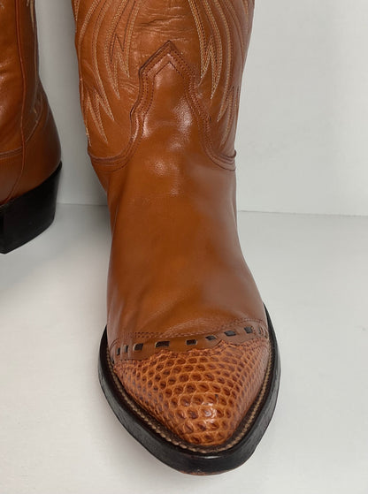 Vintage Nocona Cowboy Boots | Teju Lizard Wingtip | Men’s 10.5 D