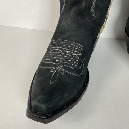 Liberty Handmade Cowgirl Boots | Nubuck Suede | Braided | Women’s 8 B