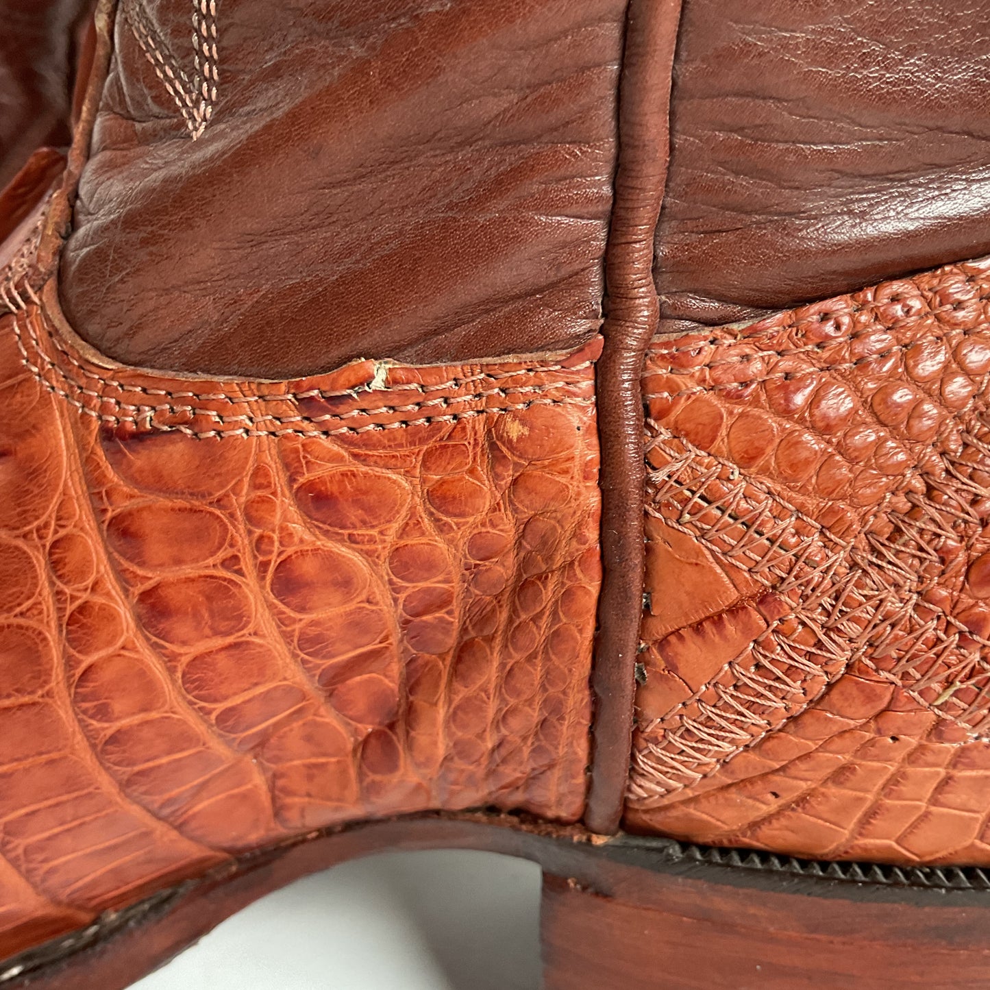 Alberta Boot Company | Alligator Cowboy Boots | Tail Cut | Men’s 9 EE