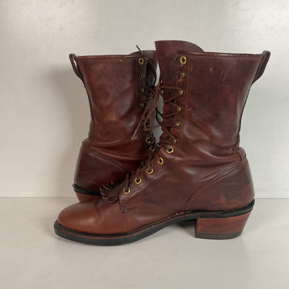 Vintage J. Chisholm Kiltie Packer Boots 10 D USA Made Soft Toe