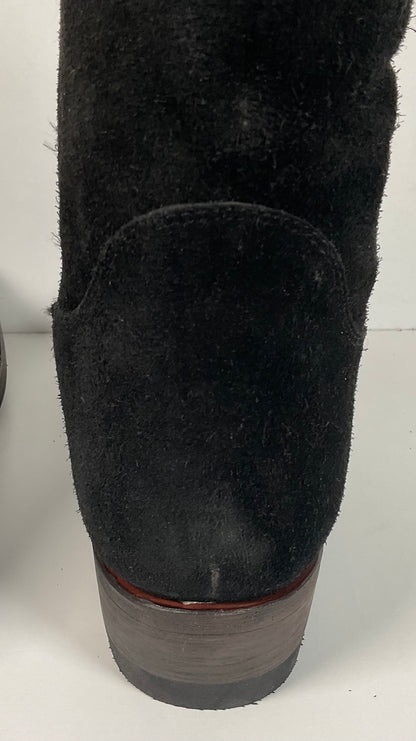 Bed Stu’s Santa Rosa Brand Cowboy Boots 11.5 Rough Out Suede Midnight Black