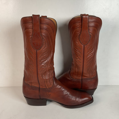 Vintage T.O. Stanley Goat Seville Cowboy Boots 10.5 D Recraft