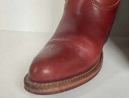 Vintage Double H Cowgirl Boots | Rainbow Stitched | USA Made | Women’s 7 M