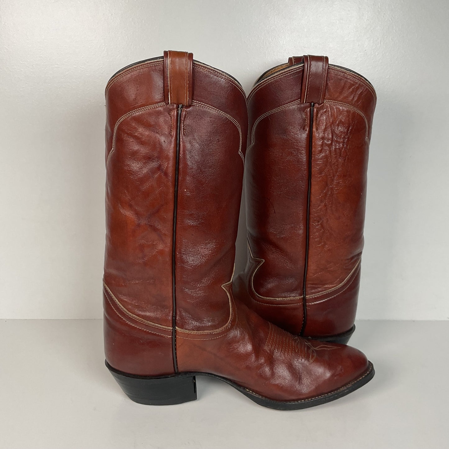 Vintage Tony Lama Cowboy Boots | Chocolate Cow | Men’s 11 D