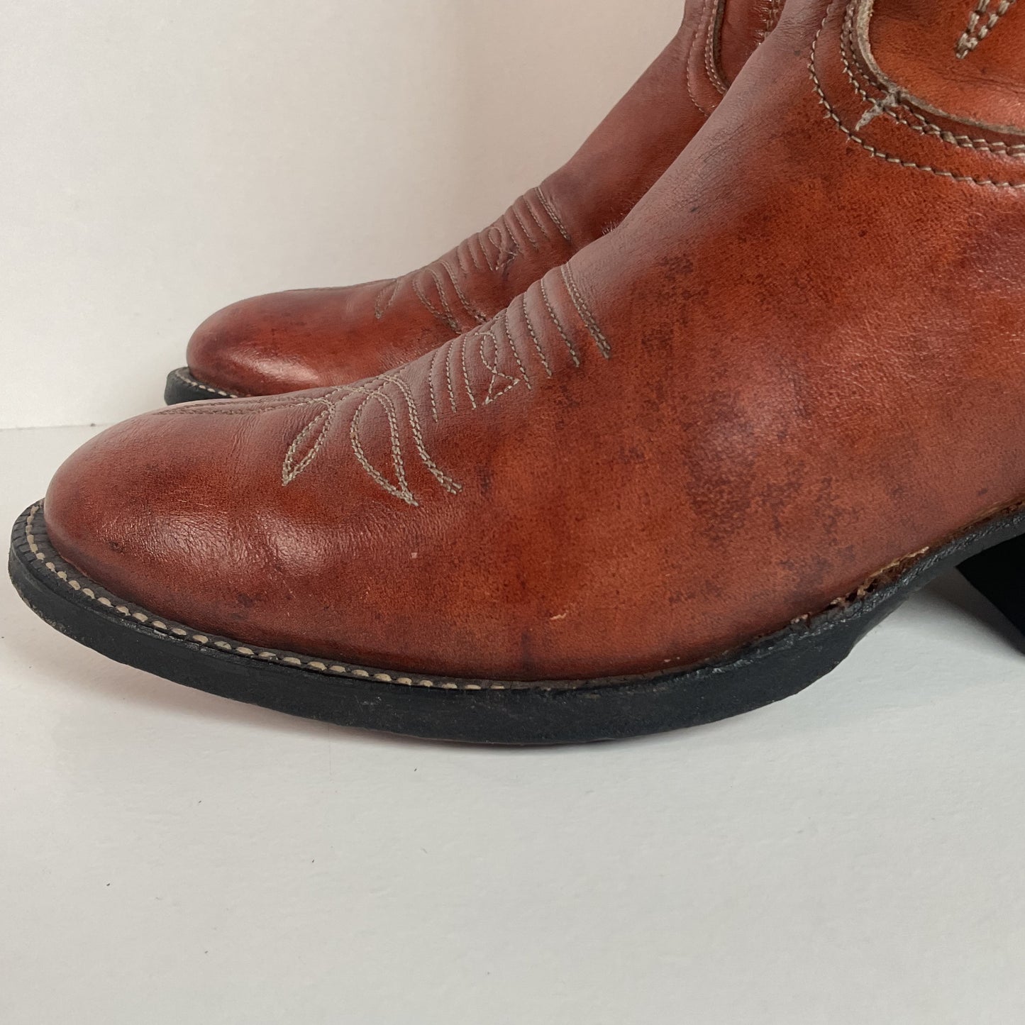 Vintage Tony Lama Cowboy Boots | Chocolate Cow | Men’s 7.5 C | Women’s 8.5