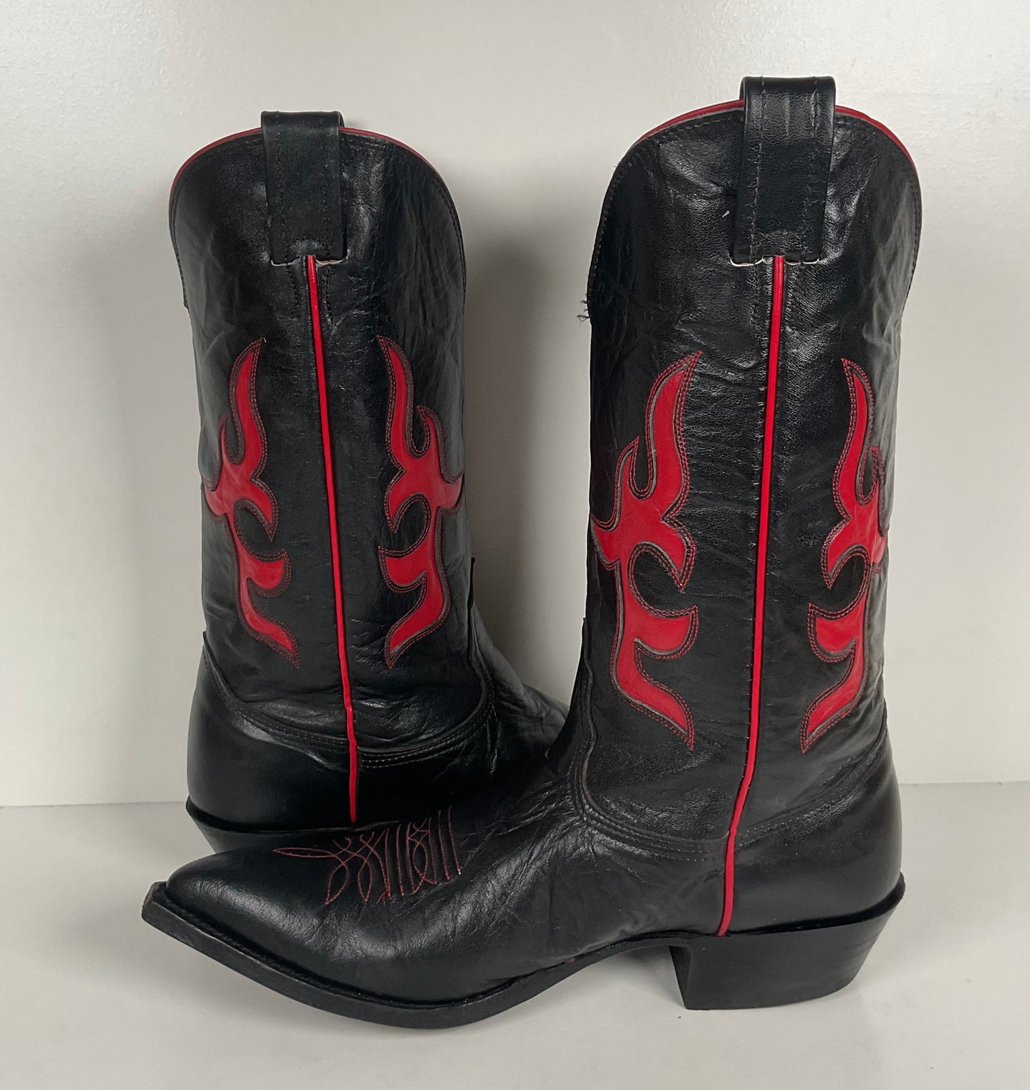 Vintage Nocona Cowboy Boots | Tooled Inlays | USA Made | Men’s 9 C