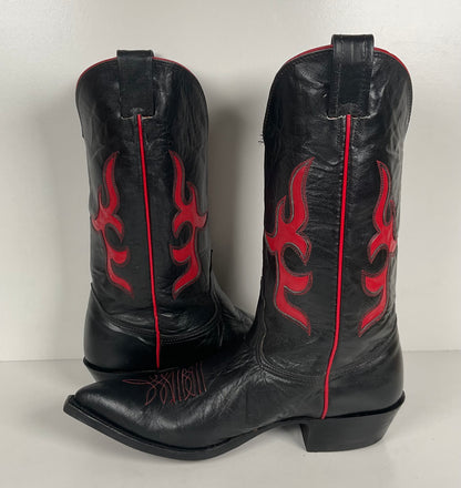 Vintage Nocona Cowboy Boots | Tooled Inlays | USA Made | Men’s 9 C