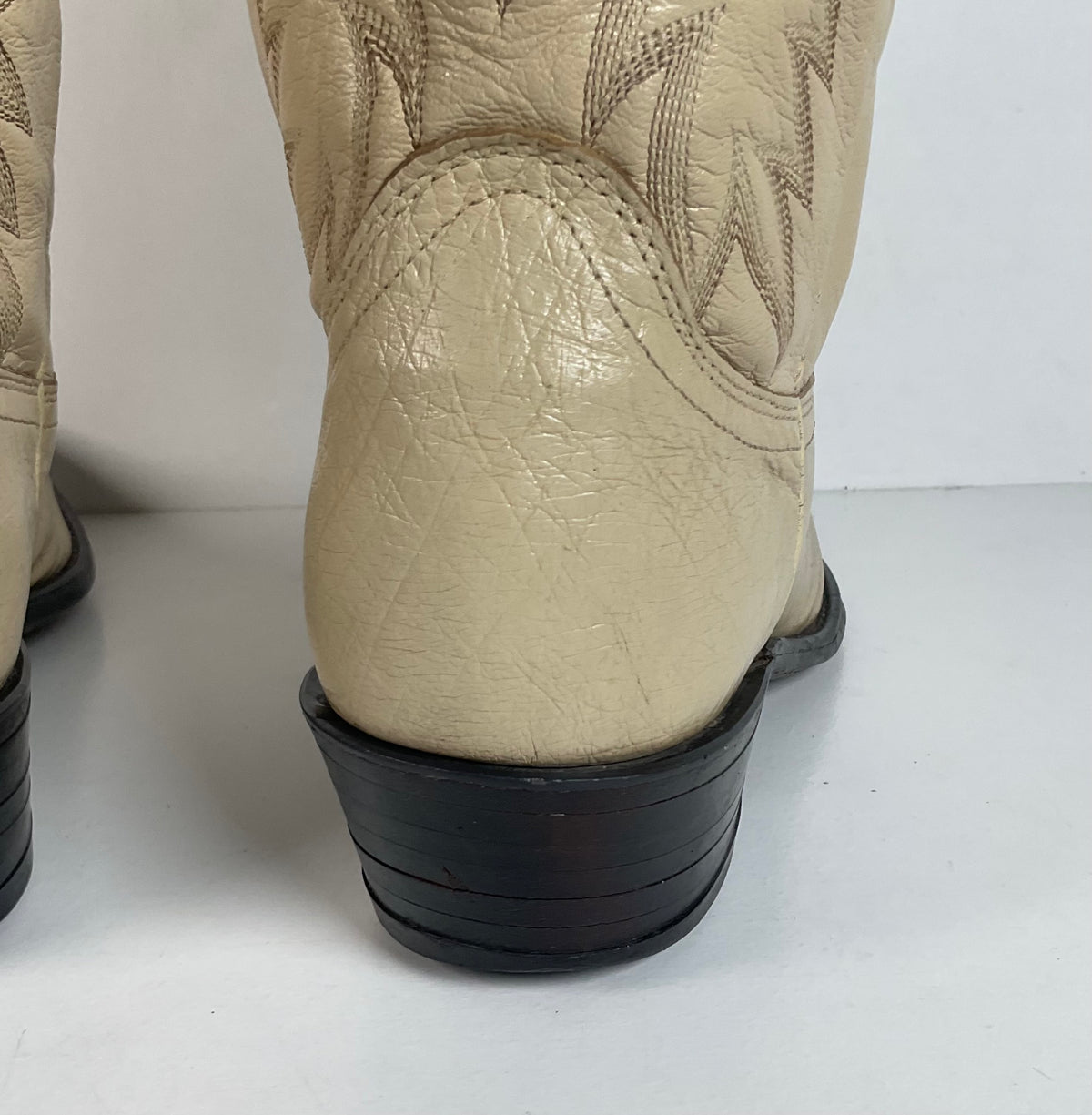 Vintage Dan Post Smooth Ostrich Cowboy Boots | Exotic | USA Made | 10.5 D
