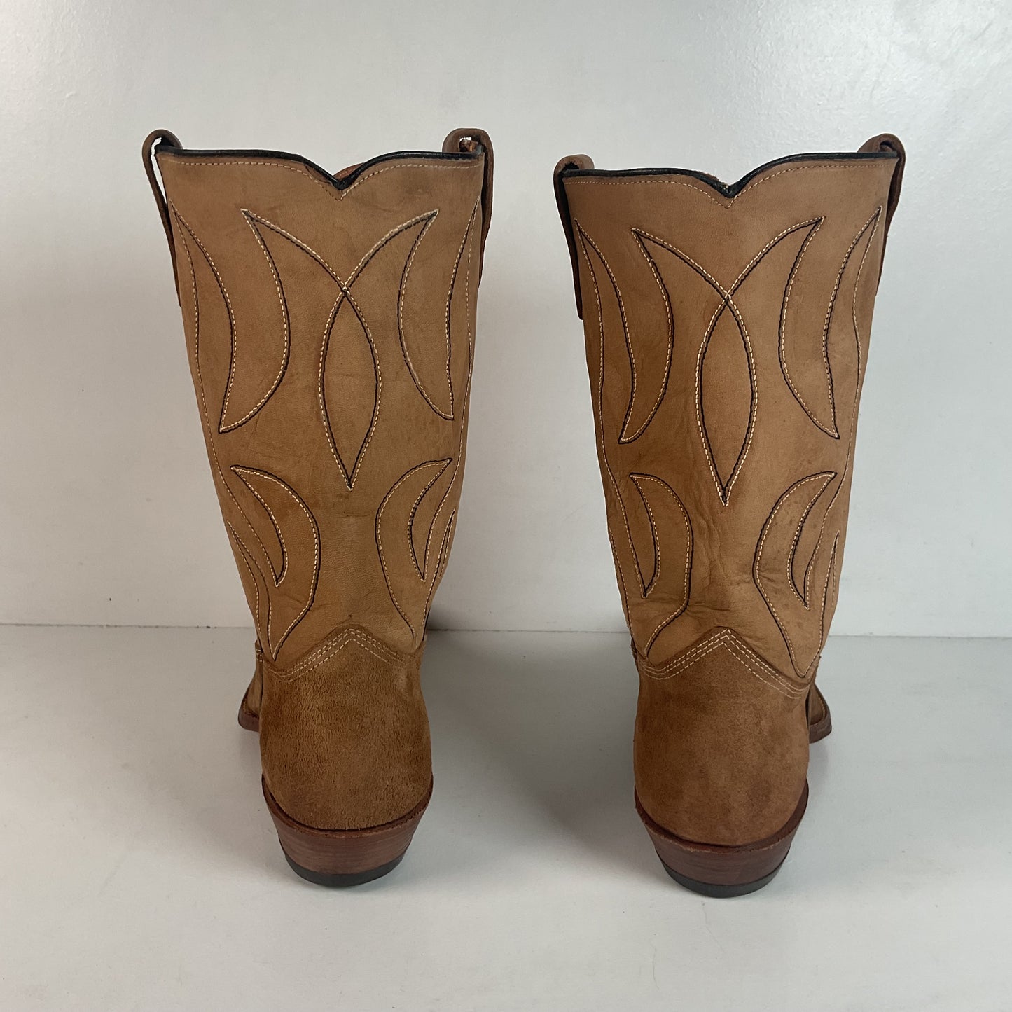 1960s Rodeo Suede Cowboy Boots 11.5 D Rough Out USA Made