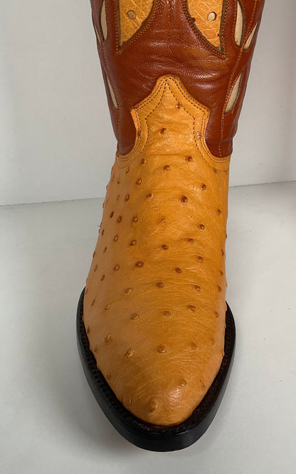 Cuadra Butterfly Cowgirl Boots | Tooled Ostrich Inlays | Exotic | Women’s 7
