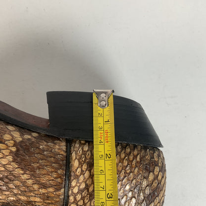 Diamondback Rattlesnake Cowboy Boots | Custom Made | Collar Overlay | Men’s 10 B