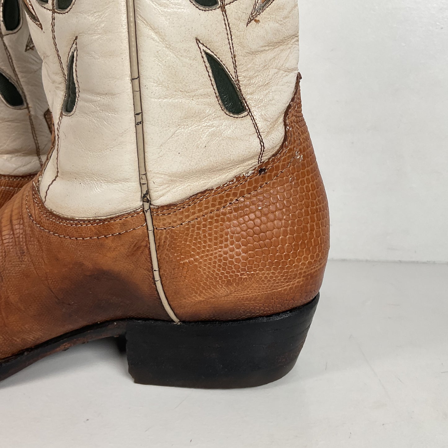 Vintage Cuadra Butterfly Cowgirl Boots | Teju Lizard | Tooled Inlays | Women’s 8