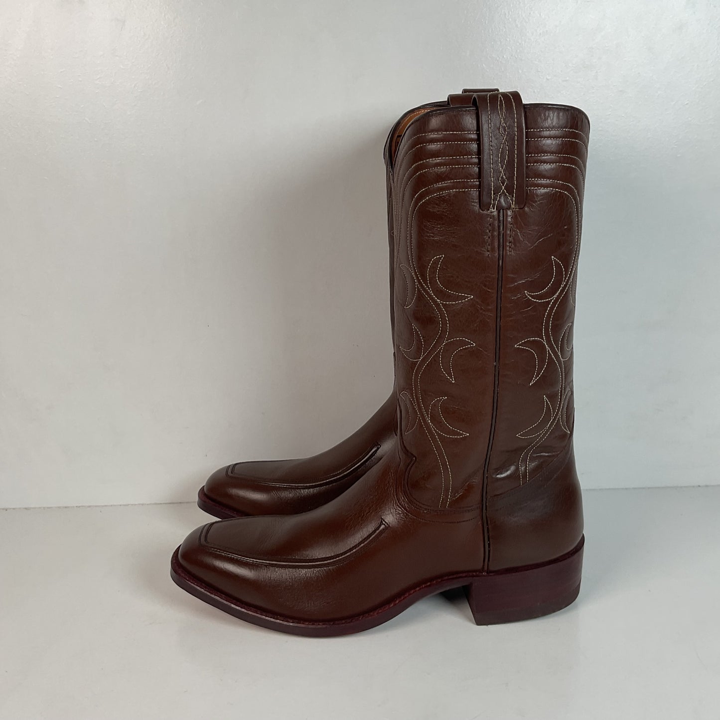 Vintage 1970s Dan Post Cowboy Boots 9 D French Toe
