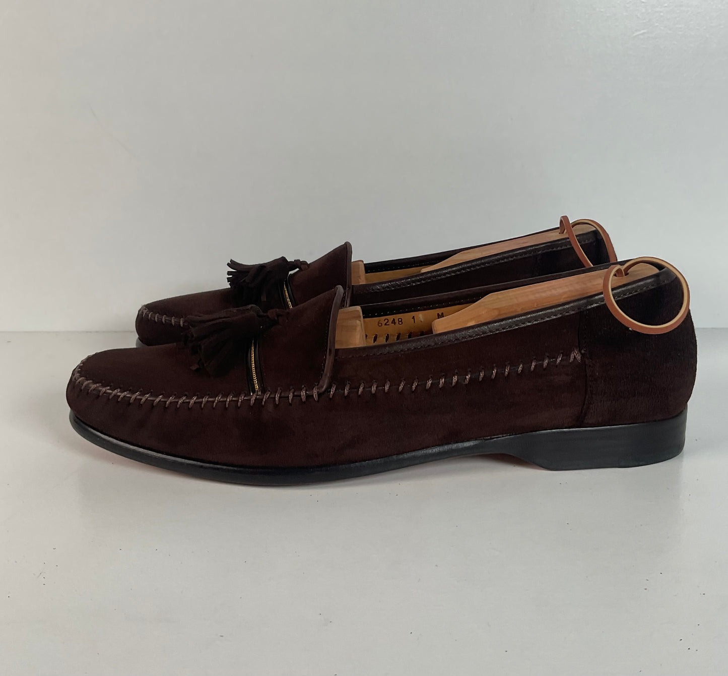 Magnanni Suede Tassel Loafers | Chocolate Brown | 10.5 M