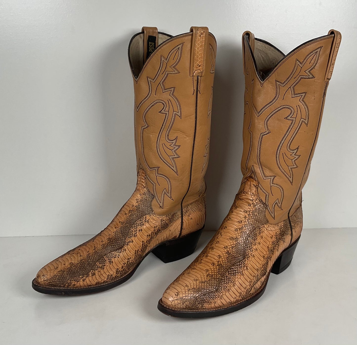 Vintage Dan Post Water Snake Cowboy Boots | Snakeskin | USA Made | Men’s 9.5 D