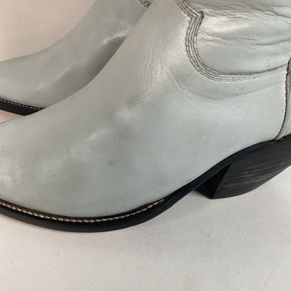 Custom Tall Top Cowboy Boots 11 Wide Shooter Style Off White