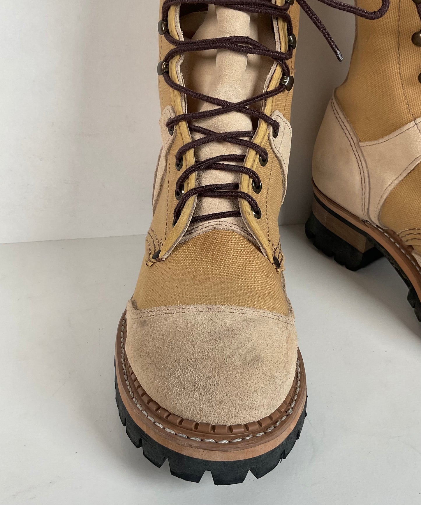 Vintage Georgia Safety Toe Combat Boots | Desert Suede | 5.5 E |Women’s 7