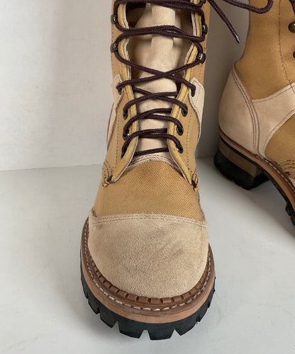 Vintage Georgia Safety Toe Combat Boots | Desert Suede | 5.5 E |Women’s 7