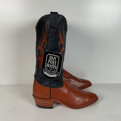 Vintage Dan Post Cowgirl Boots | USA Made | Tooled Inlays | Women’s 7 M
