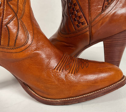 Vintage Dan Post Cowgirl Boots | Spanish Collection | Stacked Heel | Women’s 7.5
