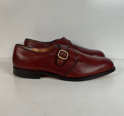 Allen Edmonds Garner Monk Strap Loafers 15 D USA Made Burnished Calf Skin