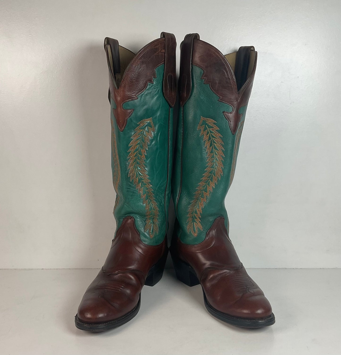 Olathe Tall Top Cowboy Boots 9.5 D USA Made Buckaroo