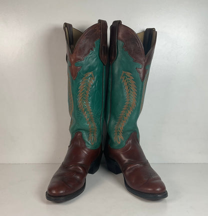 Olathe Tall Top Cowboy Boots 9.5 D USA Made Buckaroo