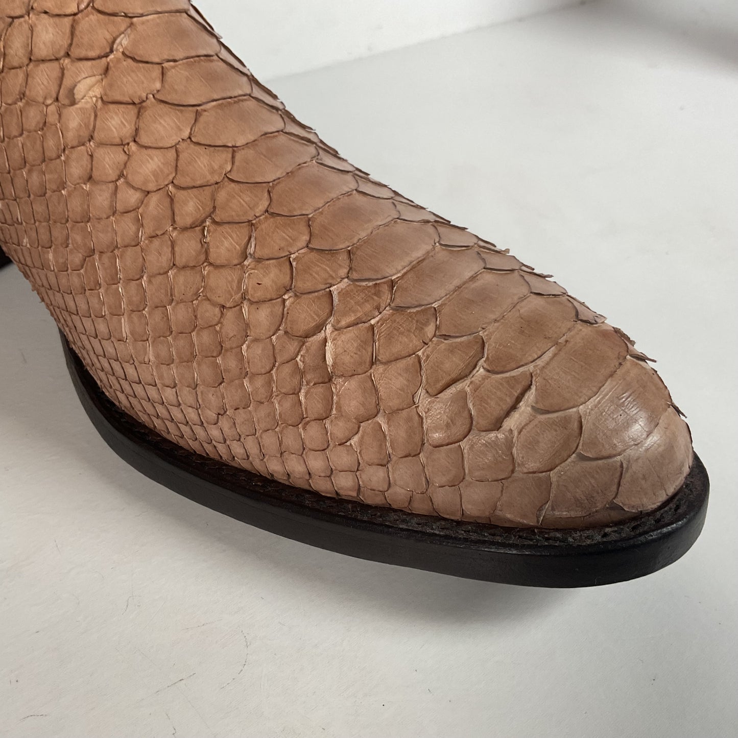 Vintage Tony Lama Python Cowboy Boots | Snakeskin | Gold Label | 10.5 D